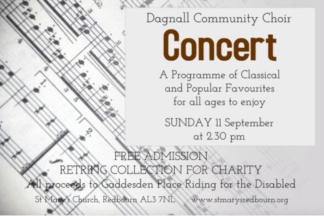 Dagnall Choir Concert Poster