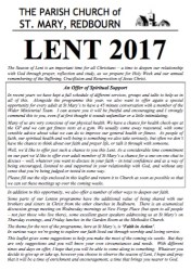 Click to download the full Lent 2017 programme
